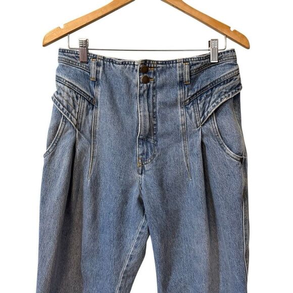 Retrofete Miriam Pant Jeans Size 29 High Rise Balloon Leg Cotton - Picture 3 of 15